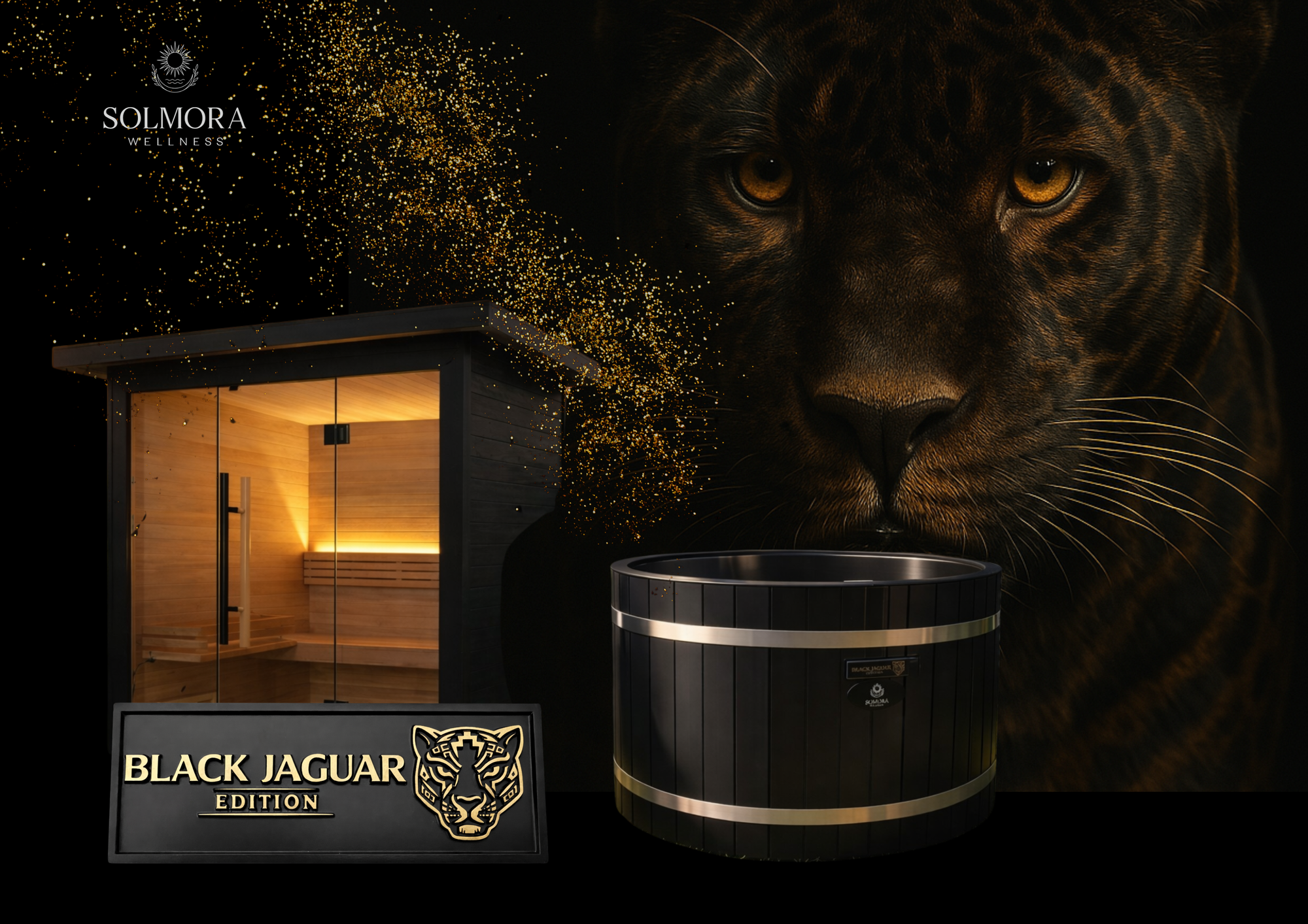 Black Jaguar Edition sauna and ice bath bundle