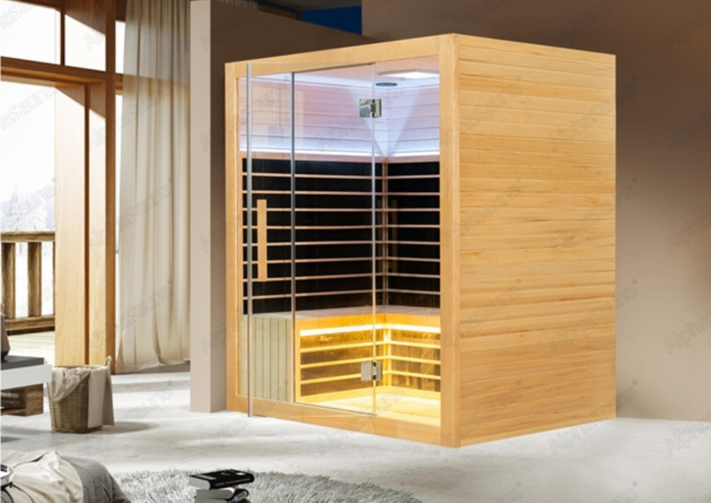 Indoor infrared saunas