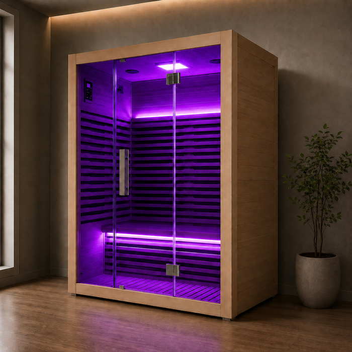 3-Person Infrared Sauna Room — Canadian Hemlock | Deep Detox & Relaxatio