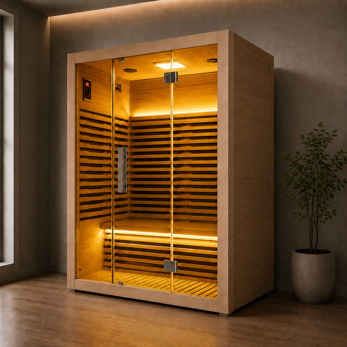 3-Person Infrared Sauna Room — Canadian Hemlock | Deep Detox & Relaxatio