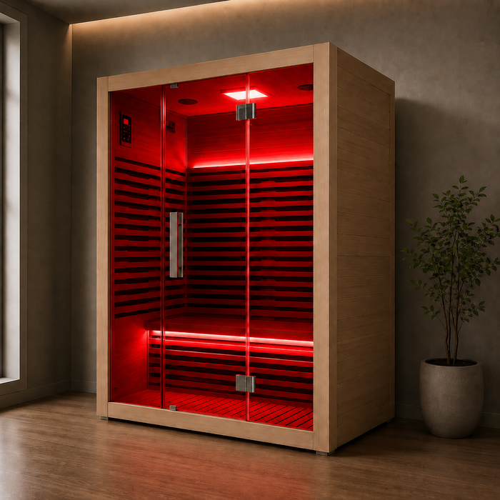 3-Person Infrared Sauna Room — Canadian Hemlock | Deep Detox & Relaxatio