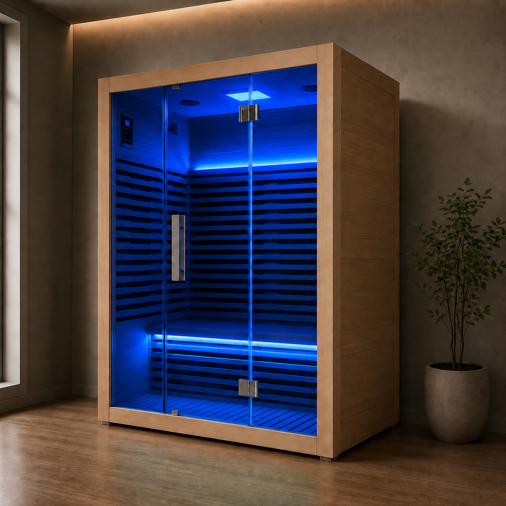 3-Person Infrared Sauna Room — Canadian Hemlock | Deep Detox & Relaxatio