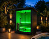 2-Person Black Outdoor Traditional Sauna