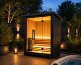 2-Person Black Outdoor Traditional Sauna