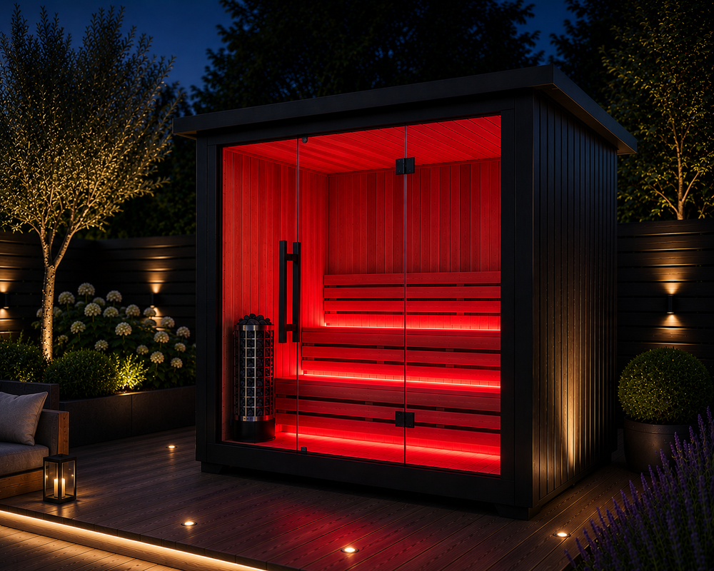Black Outdoor Traditional Sauna