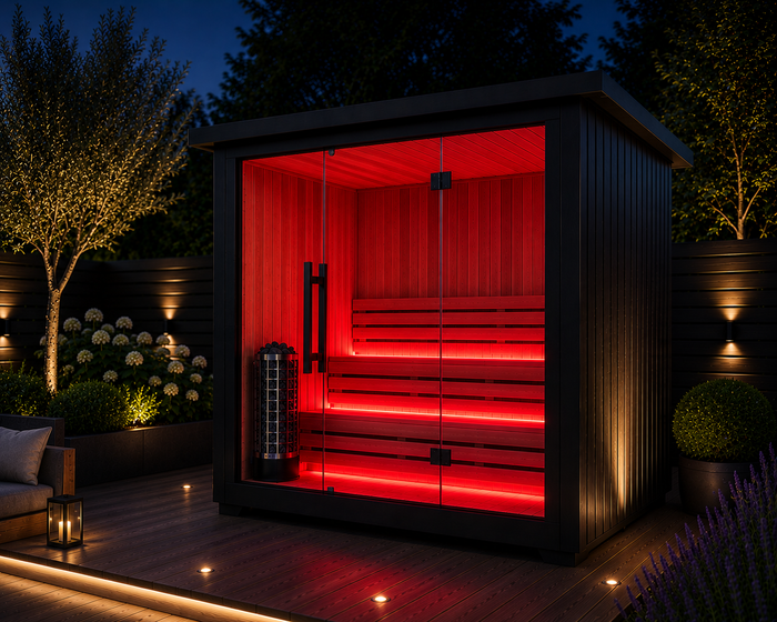 Black Outdoor Traditional Sauna