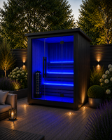 4-Person Black Outdoor Traditional Sauna