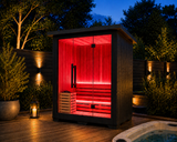 2-Person Black Jaguar Outdoor Traditional Sauna