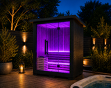 2-Person Black Jaguar Outdoor Traditional Sauna