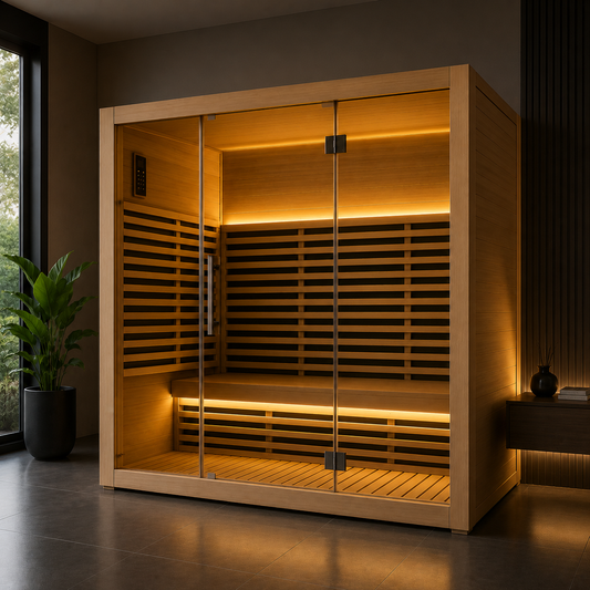 4–5 Person Infrared Sauna Room — Canadian Hemlock | Ultimate Detox & Wellness