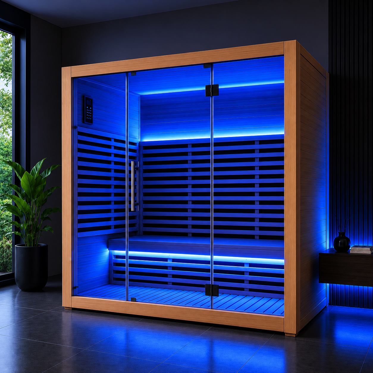 4–5 Person Infrared Sauna Room — Canadian Hemlock | Ultimate Detox & Wellness
