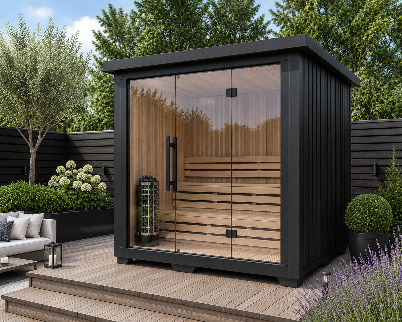 Black Jaguar Edition Outdoor Traditional Sauna