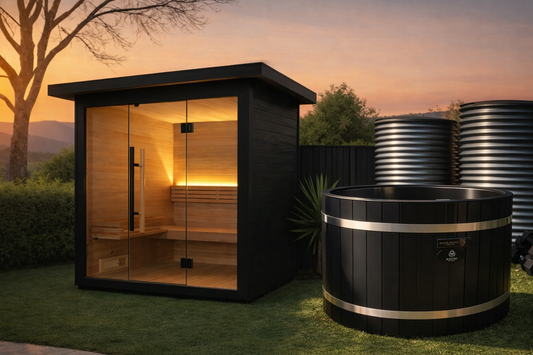 4-5 Person Contrast Therapy Bundle —  Sauna + Ice Bath